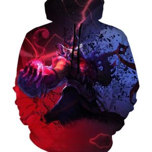 League Of Legend Shen Hoodies - Pullover Red Hoodie