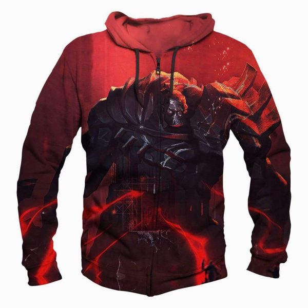 League Of Legend Sion Hoodies - Pullover Red Hoodie