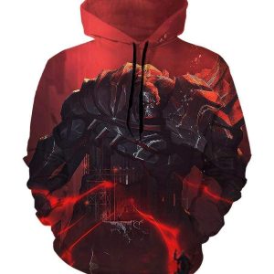 League Of Legend Sion Hoodies - Pullover Red Hoodie