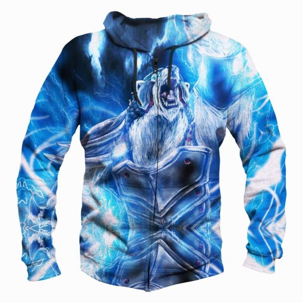League Of Legend  Volibear Hoodies - Pullover Blue Hoodie