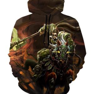 League Of Legend Xin Zhao Hoodies - Pullover Black Hoodie