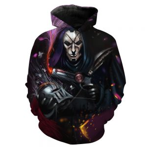 League of Legends Jhin Hoodies - Pullover Jhin  Mask Of White Hoodie