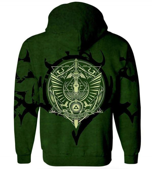 Legend Of Zelda Hoodies - Pullover Green Hoodie