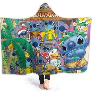 Li-Lo & Sti-Tch Baby Anime Hooded Blanket