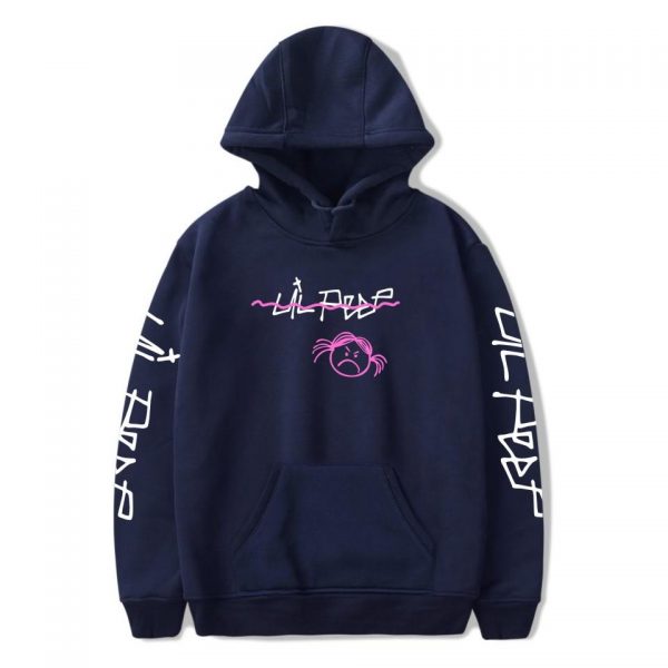 Lil Peep Hoodies - Angle Letter Printed  Pullover Hoodie