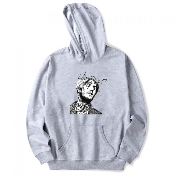 Lil Peep Hoodies - Head Portrait Printed  Pullover Hoodie
