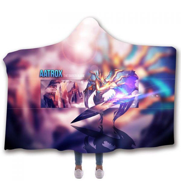 LOL Hooded Blankets - LOL AATROX Super Cool Fleece Hooded Blanket