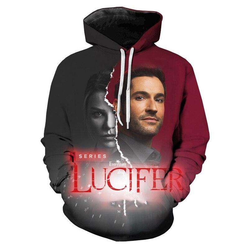 Lucifer 3D Printed Hoodies - Unisex TV Series Sweatshirts