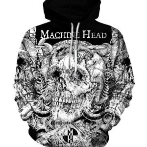Machine Head Hoodies - Pullover White Hoodie