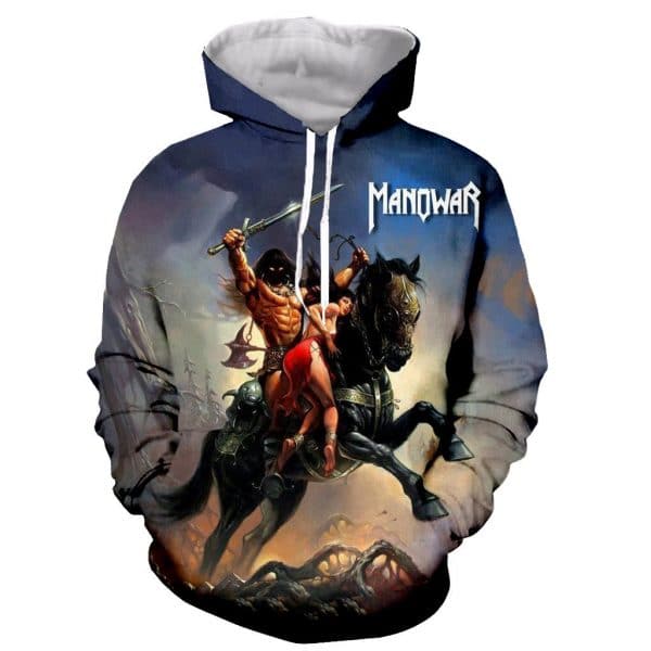 Manowar Final Battle World 3D Printed Long Sleeves Hoodies Sweatshirt