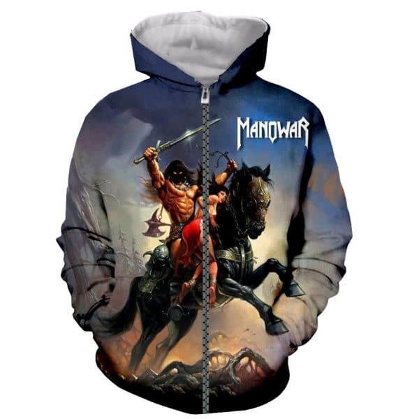 Manowar Final Battle World 3D Printed Long Sleeves Hoodies Sweatshirt
