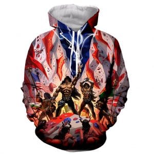 Manowar Final Battle World 3D Printed Pullovers Zip Up Hoodies Sweatshirt