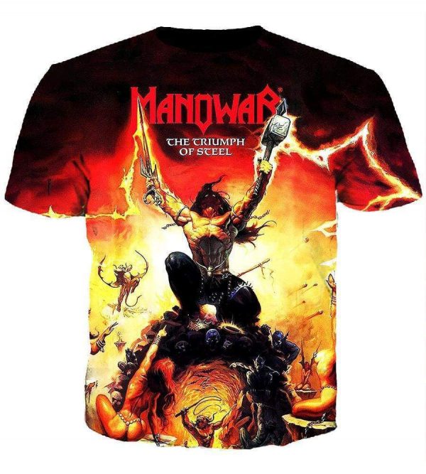 Manowar Heavy Metal Band Hoodies - Pullover Red Hoodie