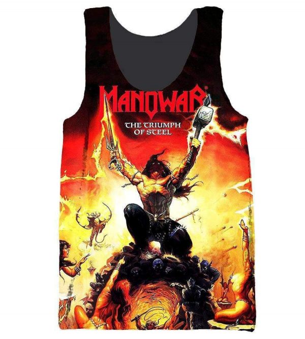 Manowar Heavy Metal Band Hoodies - Pullover Red Hoodie