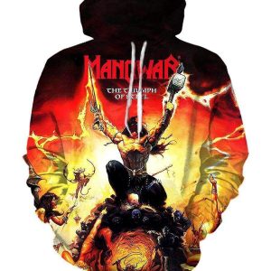 Manowar Heavy Metal Band Hoodies - Pullover Red Hoodie