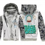 Man's Cartoon Rick and Morty Printing Zip Up Hoodie Outerwear