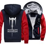 Marilyn Manson Jackets - Solid Color Marilyn Manson MM Icon Super Cool Fleece Jacket