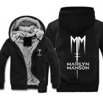 Marilyn Manson Jackets - Solid Color Marilyn Manson MM Icon Super Cool Fleece Jacket