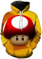 Mario Hoodie - 3D Full Print Drawstring Hooded Pullover Sweatshirt 2 Colors Optional
