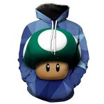 Mario Hoodie - 3D Full Print Drawstring Hooded Pullover Sweatshirt 2 Colors Optional