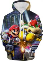 Mario Hoodie - Mario and Luigi 3D Print Hooded Pullover Sweatshirt