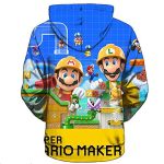 Mario Hoodie - Super Mario Market Mario Luigi 3D Full Print Drawstring Hooded Pullover Sweatshirt