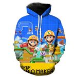 Mario Hoodie - Super Mario Market Mario Luigi 3D Full Print Drawstring Hooded Pullover Sweatshirt