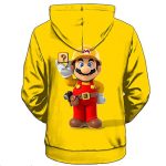 Mario Hoodie - Super Mario Yellow 3D Full Print Drawstring Hooded Pullover Sweatshirt