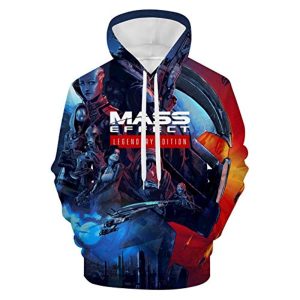 Mass Effect Hoodie - 3D Print Hooded Pullover Sweatshirt