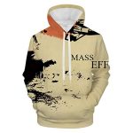 Mass Effect Hoodie - 3D Print Long Sleeve Hooded Jumper Beige