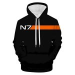 Mass Effect Hoodie - N7 3D Print Hooded Pullover Sweatshirt