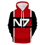 Mass Effect Hoodie - N7 3D Print Hooded Pullover Sweatshirt