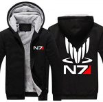 Mass Effect Hoodie - N7 Fleeced Hooded Coat Jacket