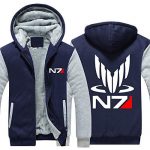 Mass Effect Hoodie - N7 Fleeced Hooded Coat Jacket