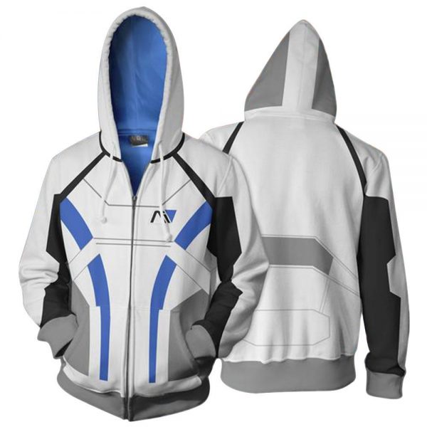 Mass Effect Hoodies - Mass Effect Andromeda Cosplay Zip Up Hoodie