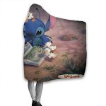 Men Women Wearable Blanket - Li-Lo & Sti-Tch Baby Anime Hooded Blanket