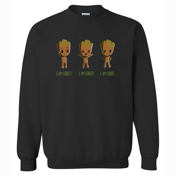 Men's Sweatshirts - Men's Sweatshirt Series I AM GROOT Icon Fleece Sweatshirt