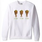 Men's Sweatshirts - Men's Sweatshirt Series I AM GROOT Icon Fleece Sweatshirt