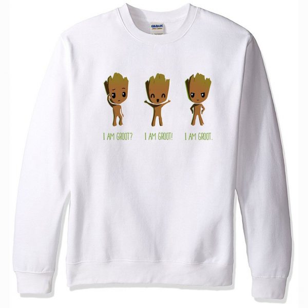 Men's Sweatshirts - Men's Sweatshirt Series I AM GROOT Icon Fleece Sweatshirt