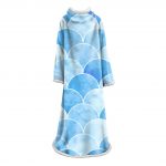 Mermaid Scale Blanket With Sleeve - 3D Digital Printed Thickened Robe