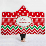 Merry Christmas Hooded Blanket - Christmas Print Red Blanket