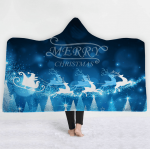 Merry Christmas Hooded Blanket - Send Christmas Presents White Blanket