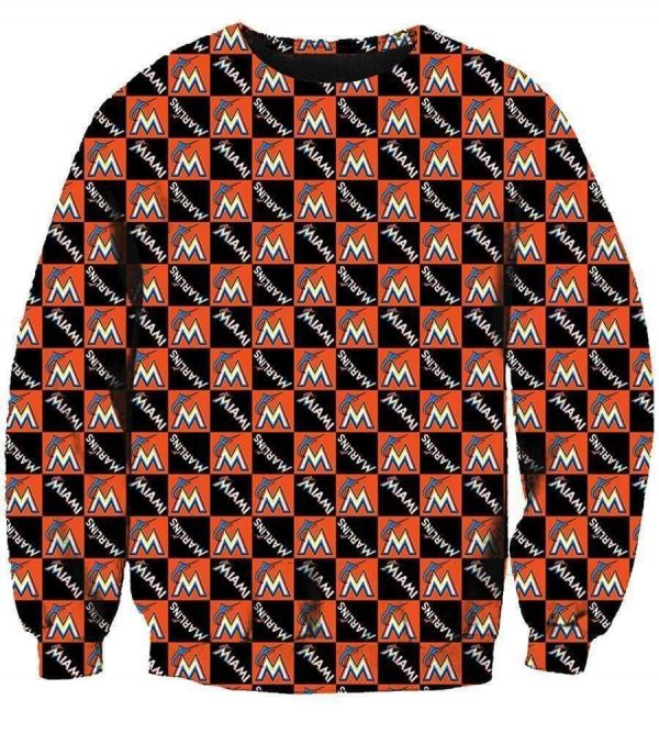 Miami Marlins  Hoodies - Pullover Black Hoodie