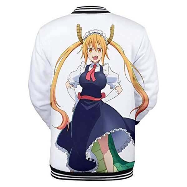 Miss Kobayashi's Dragon Maid Coat Button Up Crew Neck Jacket