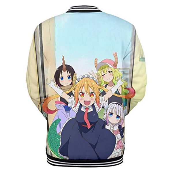 Miss Kobayashi's Dragon Maid Coat Button Up Crew Neck Jacket