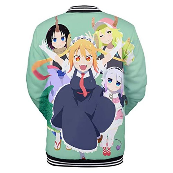 Miss Kobayashi's Dragon Maid Coat Button Up Crew Neck Jacket