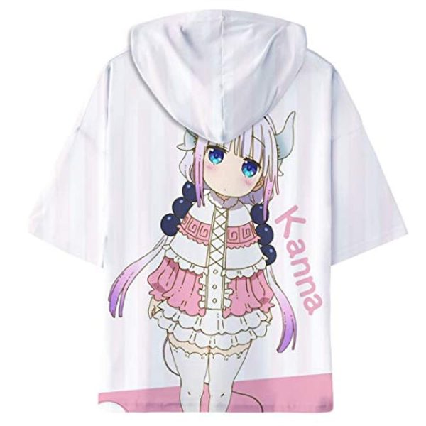 Miss Kobayashi's Dragon Maid Hooded T Shirt Short Sleeve Sweatshirt