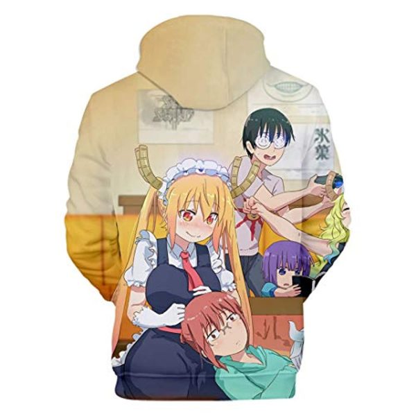 Miss Kobayashi's Dragon Maid Hoodie - 3D Print Fashion Hooded Pullover