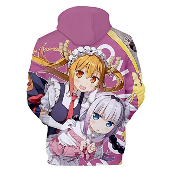 Miss Kobayashi's Dragon Maid Hoodie - Kanna Kamui Tohru 3D Print Fashion Hooded Pullover