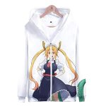 Miss Kobayashi's Dragon Maid Hoodie - Tohru 3D Casual Zipper Jacket